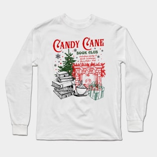 Book Reader Candy Cane Bookish Bookworm - Christmas Reading Long Sleeve T-Shirt